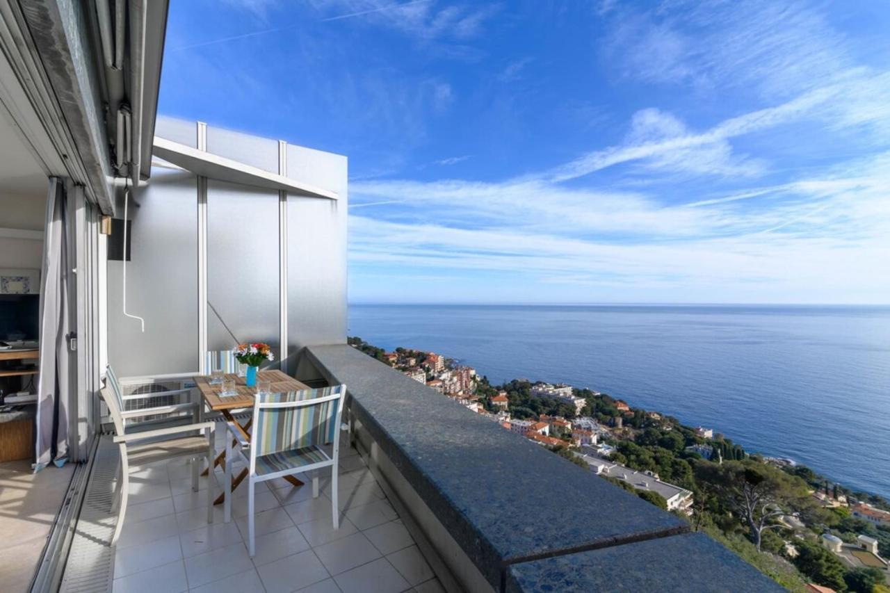 Air-Conditioned Apartment With Sea View Furnished Terrace & Parking Cap-d'Ail Esterno foto