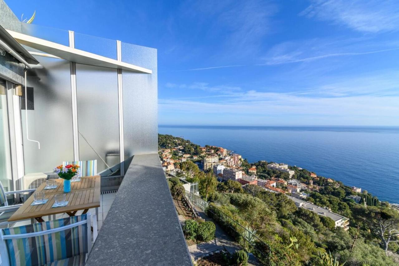 Air-Conditioned Apartment With Sea View Furnished Terrace & Parking Cap-d'Ail Esterno foto